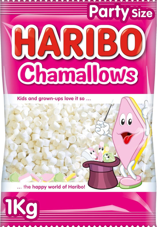 1 x 1kg Haribo Chamallows Minis White/Pink - Buy Wholesale Bulk Sweets UK