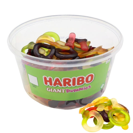 Haribo Giant Dummies Sweets Tub 816g – Fruity Gummy Mix – Fun Share Treat Gift