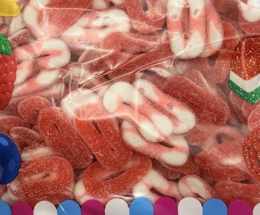 Vidal STRAWBERRY HOOPS CREAM VIDAL 250 U Fizzy Strawberry & Cream Rings | 1.5kg