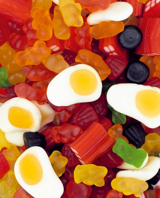 Vidal Funny Mini Mix 1kg | Assorted Fruit Flavour Jelly, Foam & Fondant Filled