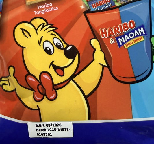 Haribo & Maoam Duo 450g Multipack Pouch – Fizzy Fruity Chewy Sweets Candy Gift