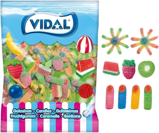 Vidal Acid Mix Retro Sweets 1kg – Fizzy Sour Pick n Mix Buy Wholesale Bulk Sweet
