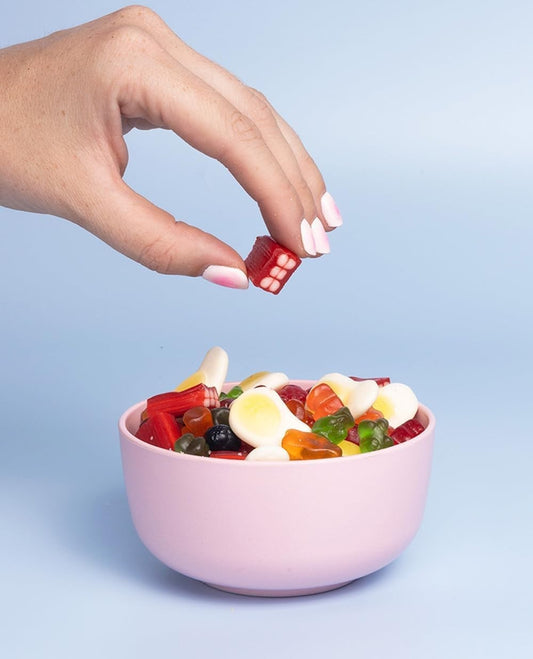 Vidal Funny Mini Mix 1kg | Assorted Fruit Flavour Jelly, Foam & Fondant Filled