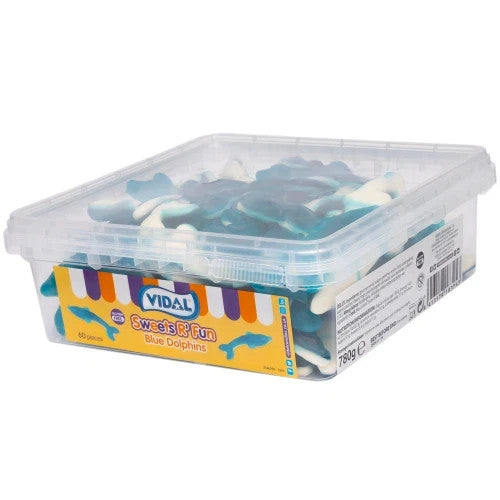Vidal Blue Dolphins 60 Count | Fruit Flavoured Gummy Sweets | Gluten Free