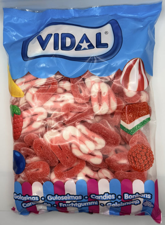 Vidal STRAWBERRY HOOPS CREAM VIDAL 250 U Fizzy Strawberry & Cream Rings | 1.5kg