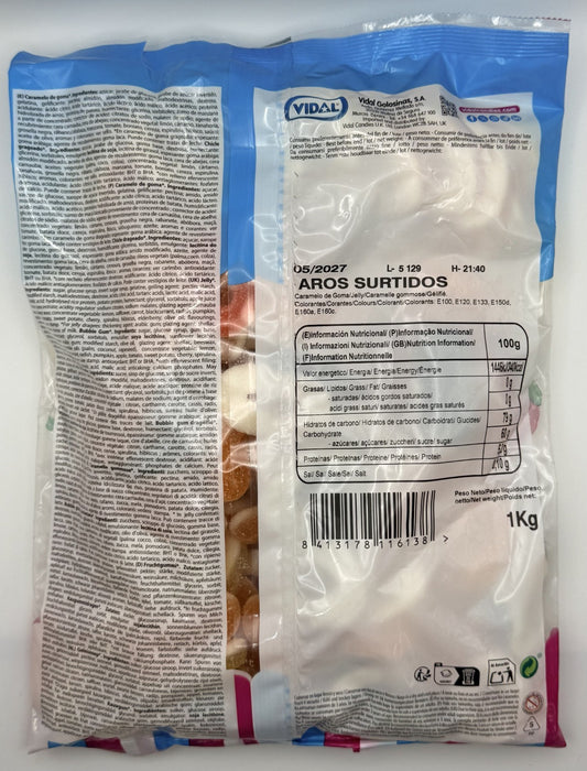 1kg Bulk Jelly & Fizzy Sweets – Perfect for Vidal Sweet Lovers Retro Party Candy